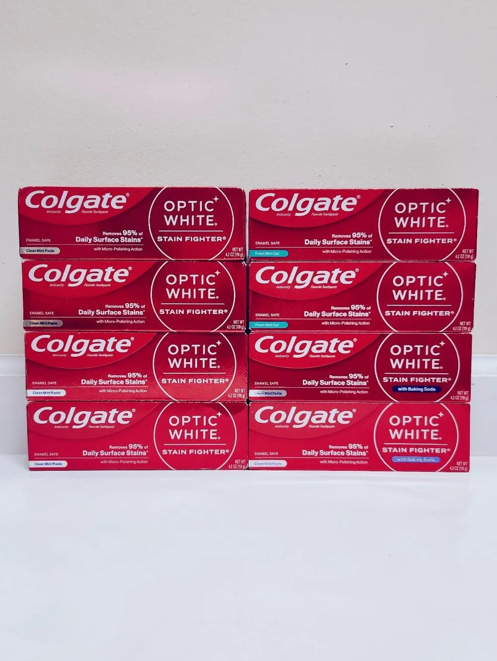 Colgate Optic White Whitening Toothpaste Bundle